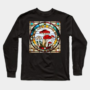 Gilly Mushroom Stained Glass Long Sleeve T-Shirt